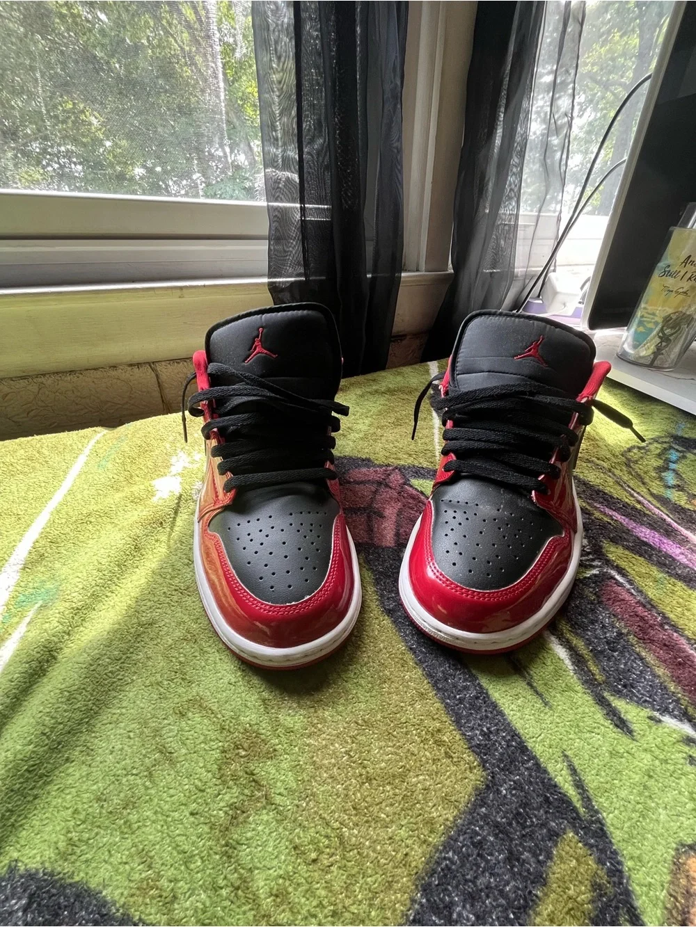 Jordan Kids' Black and Red High-Top Sneakers
